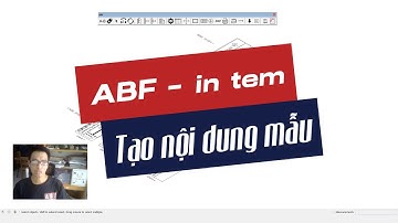 [ABF] Cách tạo mẫu dữ liệu để in tem trong ABF