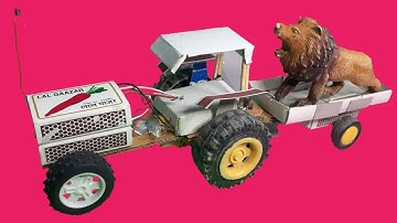 How to make a matchbox tractor at home diy toy || remote control tractor