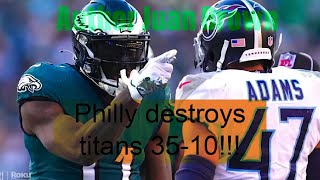 Philadelphia Eagles destroy the Tennessee titans 35-10!!! and AJ Brown gets his revenge!! Breakdown!