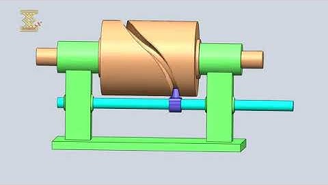 cylindrical cam and follower animation