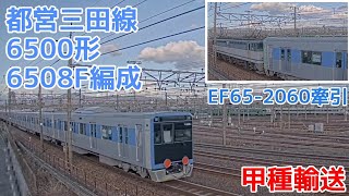 【向日町LIVE】EF65-2060牽引 都営三田線6500形甲種輸送（2022/02/05）