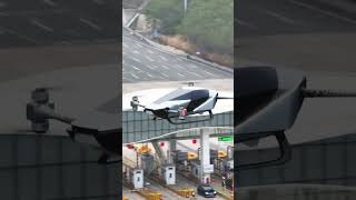 X2 Flying Car Crosses The Highway
