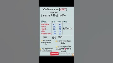 CTET 2025 syllabus l CTET paper-1 syllabus ll ctet syllabus