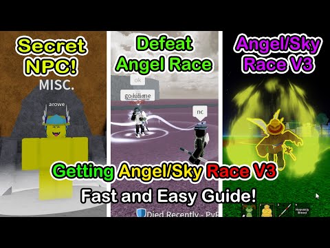 Angel/Sky Race V1 to V3 Complete Guide 2023 - Blox Fruits [Beginner's  Guide] 