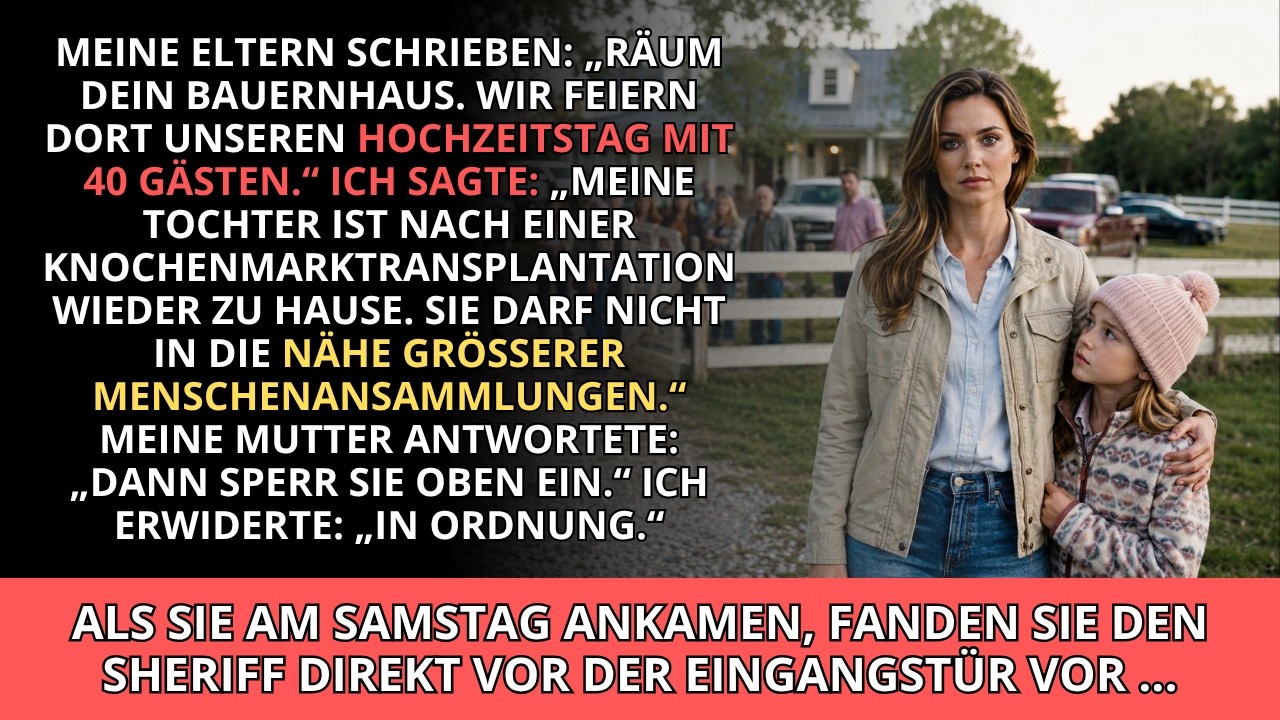 Ich öffnete die Tür und stand meiner eigenen Mutter gegenüber – hinter ihr vierzig Menschen mit Bierkästen, Kartoffelsalat und Kuchentellern. Meine Tochter Lea war gerade erst drei Wochen nach...