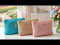 مشروع مربح من البيت: كروشيه كلاتش بخيط الستان خطوة بخطوة. crochet ba/crochet clutch
