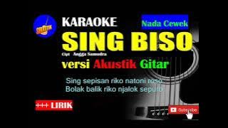 SING BISO Karaoke versi Akustik Gitar Nada CEWEK