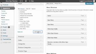 Silver Spur - Adding page to menu