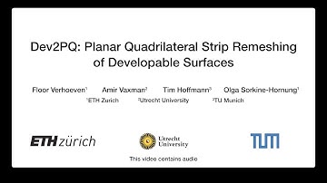 Dev2PQ: Planar Quadrilateral Strip Remeshing of Developable Surfaces