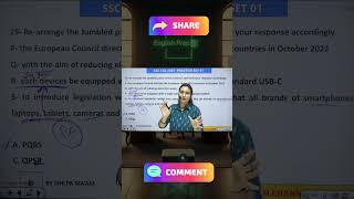 SSC CGL English Trick: How to Solve PQRS Questions in Seconds!⚡#ssccgl  #englishgrammar