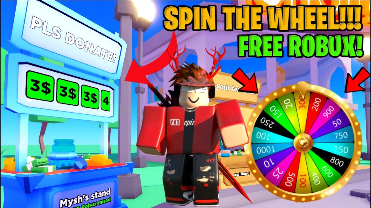💸🔴 Pls donate live stream! SPIN THE WHEEL! (100 ROBUX WHEEL)🔴💸 - YouTube