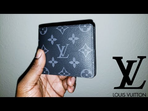 .com: Louis Vuitton Slender Mens Wallet Monogram Eclipse