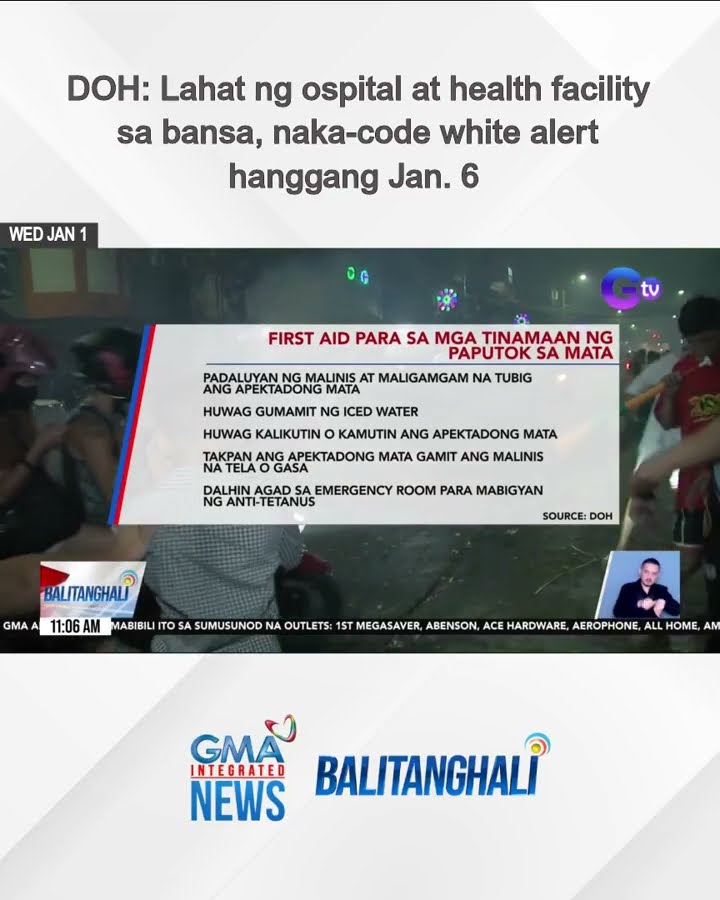 DOH - Lahat ng ospital at health facility sa bansa, naka-code white alert... | Balitanghali