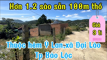 1.2 sào ngay dân cư đông đúc‼️thuộc trung tâm xã Đại Lào➡️tp Bảo Lộc❗️sẵn 100m thổ,giáp suối nhỏ