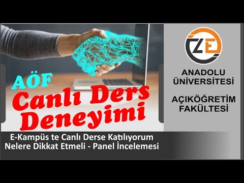 AÖF Canlı Ders Deneyimi - Ekampüs te canlı derse katılıyorum - Canlı Ders Ayarları