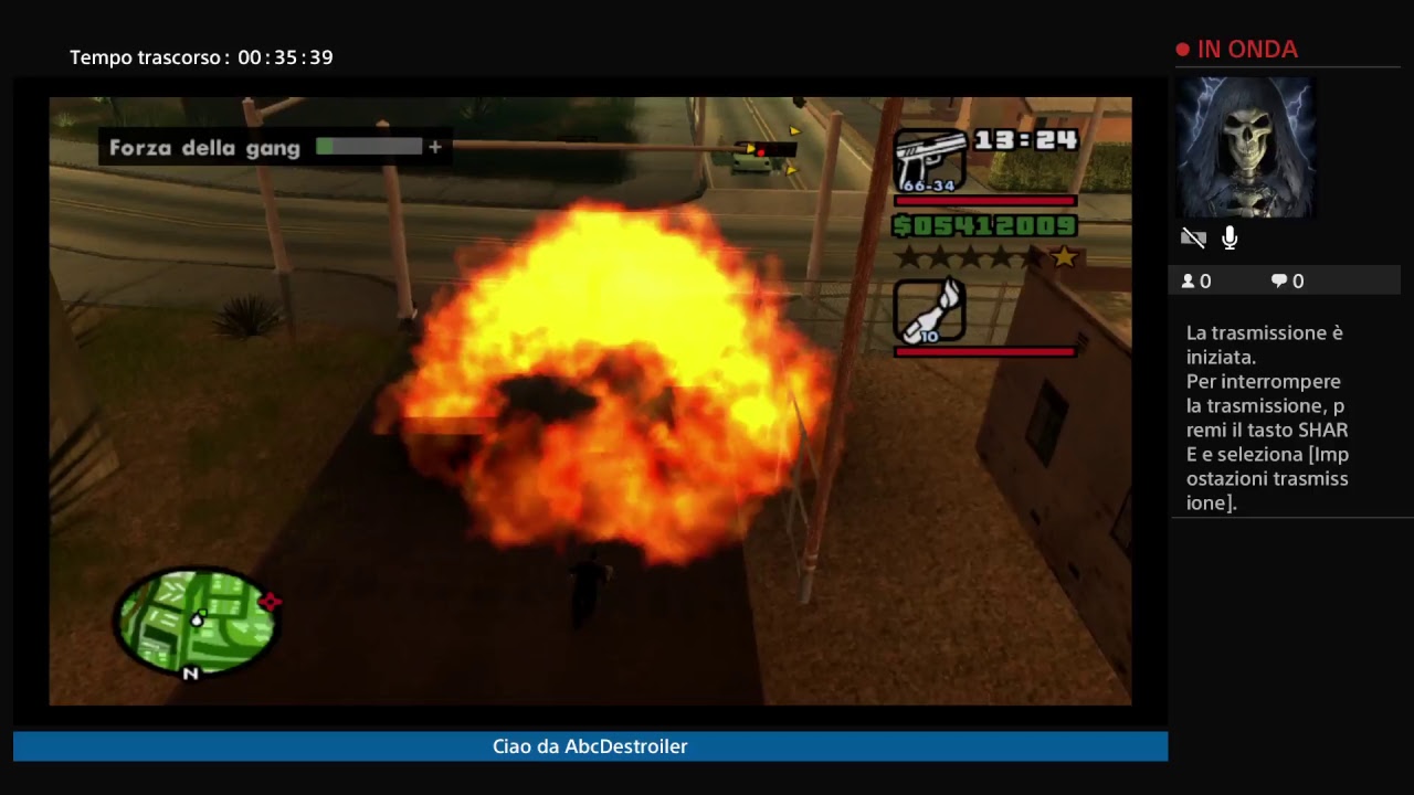 Trasmissione PS4 live di AbcDestroiler