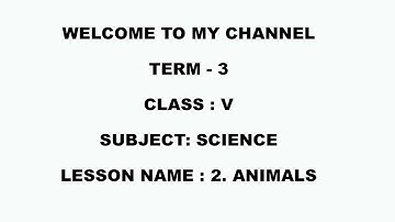 5th std Science Ln-2 (Term-3) Animals - Book Back Questions With Answers