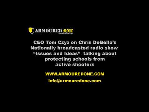 CEO Tom Czyz discussing active shooters in schools on Chris DeBello's radio show Issues and Ideas