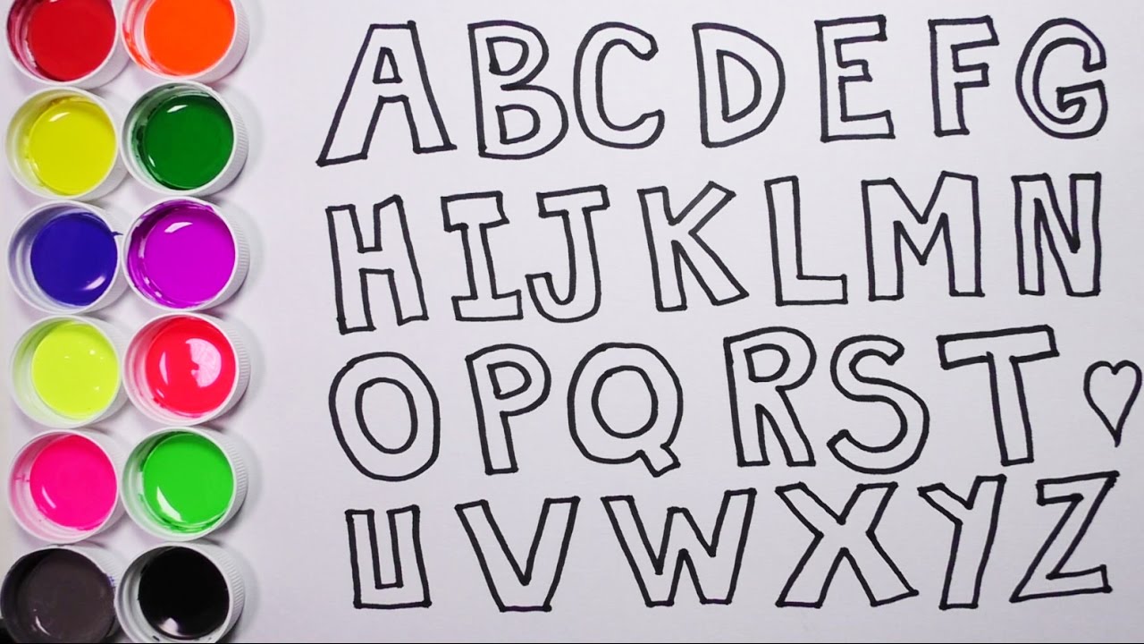 Dibujando Y Coloreando El Alfabeto Dibujos Para Niños Aprende