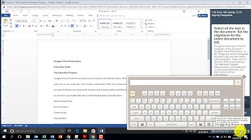 MyITLab on-screen keyboard