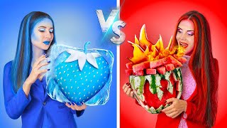 Hot vs Cold Challenge / Girl on Fire vs Icy Girl