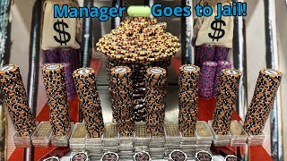 Manager goes to Jail! Meanwhile we pay 1 million dollars to play the high limit coin pusher