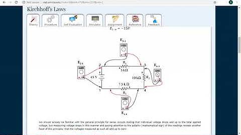 Simple circuit simulation in virtual labs