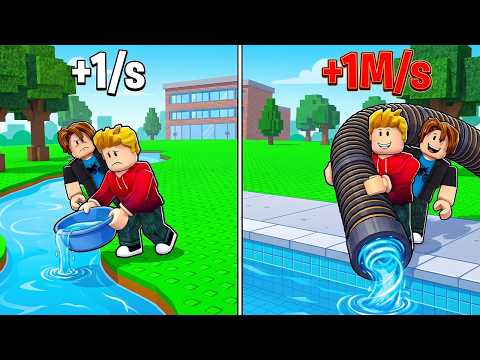 ROBLOX CHOP AND FROSTY PLAY THE  +1 DRAIN WATER PER CLICK