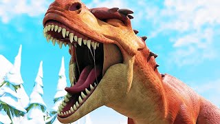 A T-REX must fight a GIANT ALBINO BARYONYX to SAVE its BABIES- RECAP