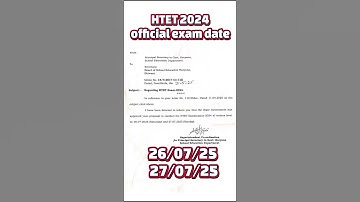 HTET official exam date 2025 | HTET Prt exam date | HTET tgt exam date | HTET pgt exams date |