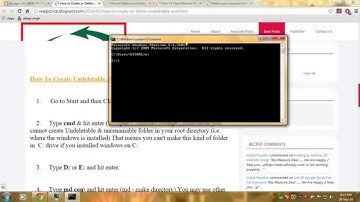 How to Create or Delete a Undeletable And Unrenamable Folders In Window Xp,Vista,7,8,8.1