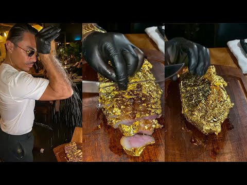 Salt Bae Loves Gold Steaks!