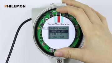 Thermal mass flow meter flow unit setting