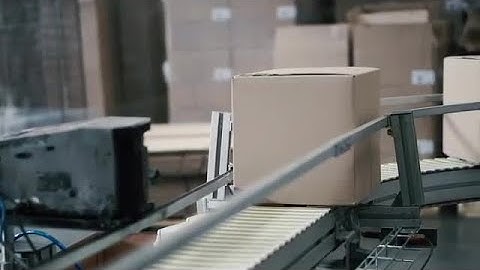 Cardboard Boxes On Conveyor Stock Video