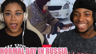 MY GIRLFRIEND REACTS TO A NORMAL DAY IN RUSSIA