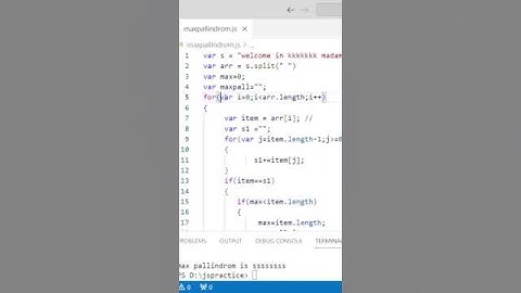 how print maximum palindrome in JavaScript | print maximum palindrome