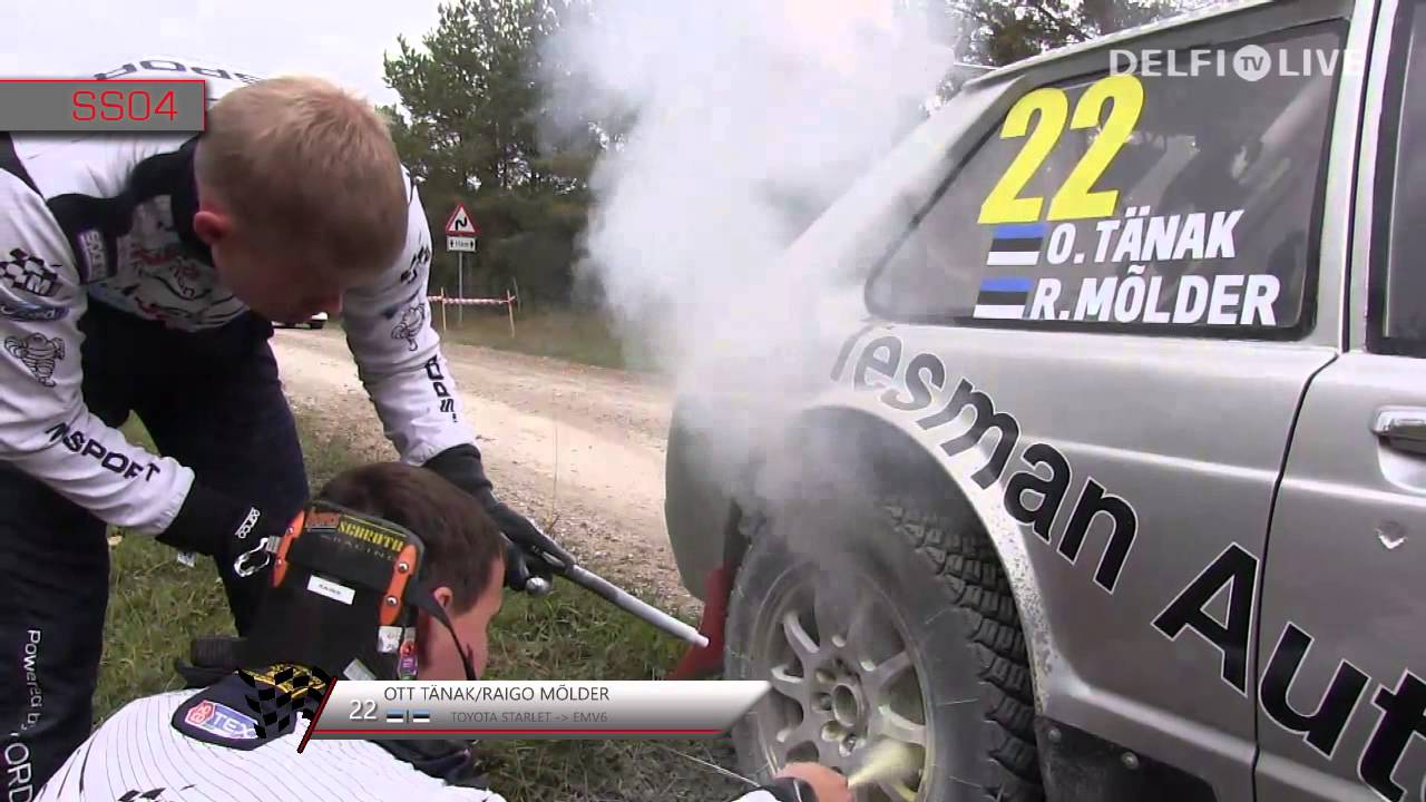 Saaremaa 48 Rally 2015 | Ott Tänak's car on fire after SS04
