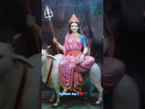 𝐍𝐚𝐯𝐫𝐚𝐭𝐫𝐢 𝐝𝐚𝐲 𝟏❤️ maa Shailputri ♥️#viral #subscribe #ytshorts #trending