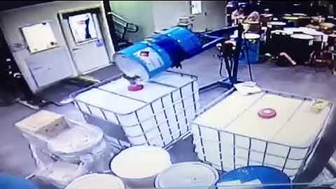 Electrostatic discharge caused an explosion and fire of flammable liquid vapors. Verla International