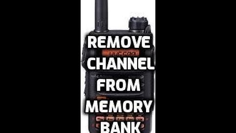 YAESU FT70 -REMOVE CHANNEL FROM MEMORY BANK