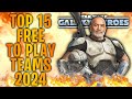 Top 15 best low gear nonlegendary teams for freetoplay players 2024  galaxy of heroes