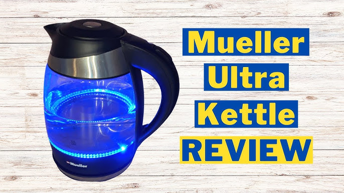 Mueller Ultra Kettle: Model No. M99S 1500W Electric Kettle with SpeedBoil  Tech, 1.8 Liter Cordless with LED Light, Borosilicate Glass, Auto Shut-Off  and Boil-Dry Protection 