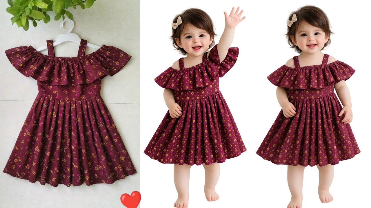 ঈদ ২০২৬ স্পেশাল: সুন্দর বেবি ফ্রক কাটিং ও সেলাই | Eid Collection Baby Frock Design
