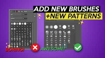 How to install new brushes and patterns  (Photoshop Tutorial)