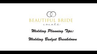 Wedding Planning Tips: Wedding Budget Breakdown