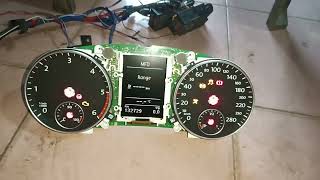 #VW JETTA CLUSTER/METER TESTING ON BENCH/CAN-BOX @ +918650320445
