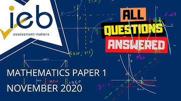 IEB Maths paper 1 November 2020 memo by @BrightYoungBrains