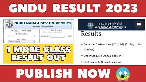 GNDU RESULT 2023 PUBLISH NOW 😱🔥| 2ND SEMESTER, 4TH SEMESTER & 6TH SEMESTER | GNDU RESULT NEWS TODAY