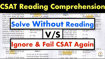 Stop Fearing CSAT:- +50 MARKS Guaranteed by Solving Comprehension without Reading #thinkbasicfolks