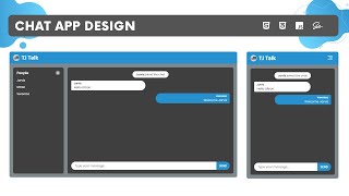 Chat app design using HTML CSS JavaScript